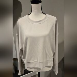 Lnwot Lululemon bone color Sz 10, supersoft oversized cropped crew.